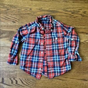Plaid Red and Blue Kids Shirt